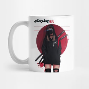 Cool Japanese Girl Samurai Mug